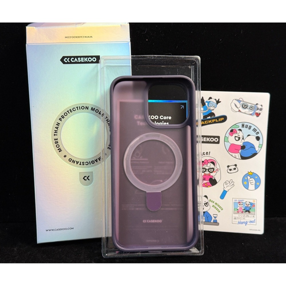 CASEKOO MagicStand iPhone‎ 14 Pro Max Case Purple MagSafe Magnetic Ring Stand